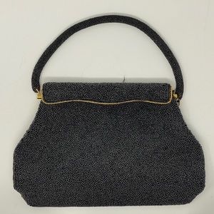 Vintage Black Beaded Handbag